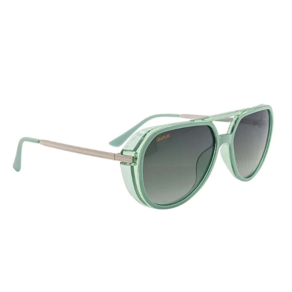 QWAVE Collection Nik Polarized Sunglasses, Crystal Seafoam / G15 Gradient‎